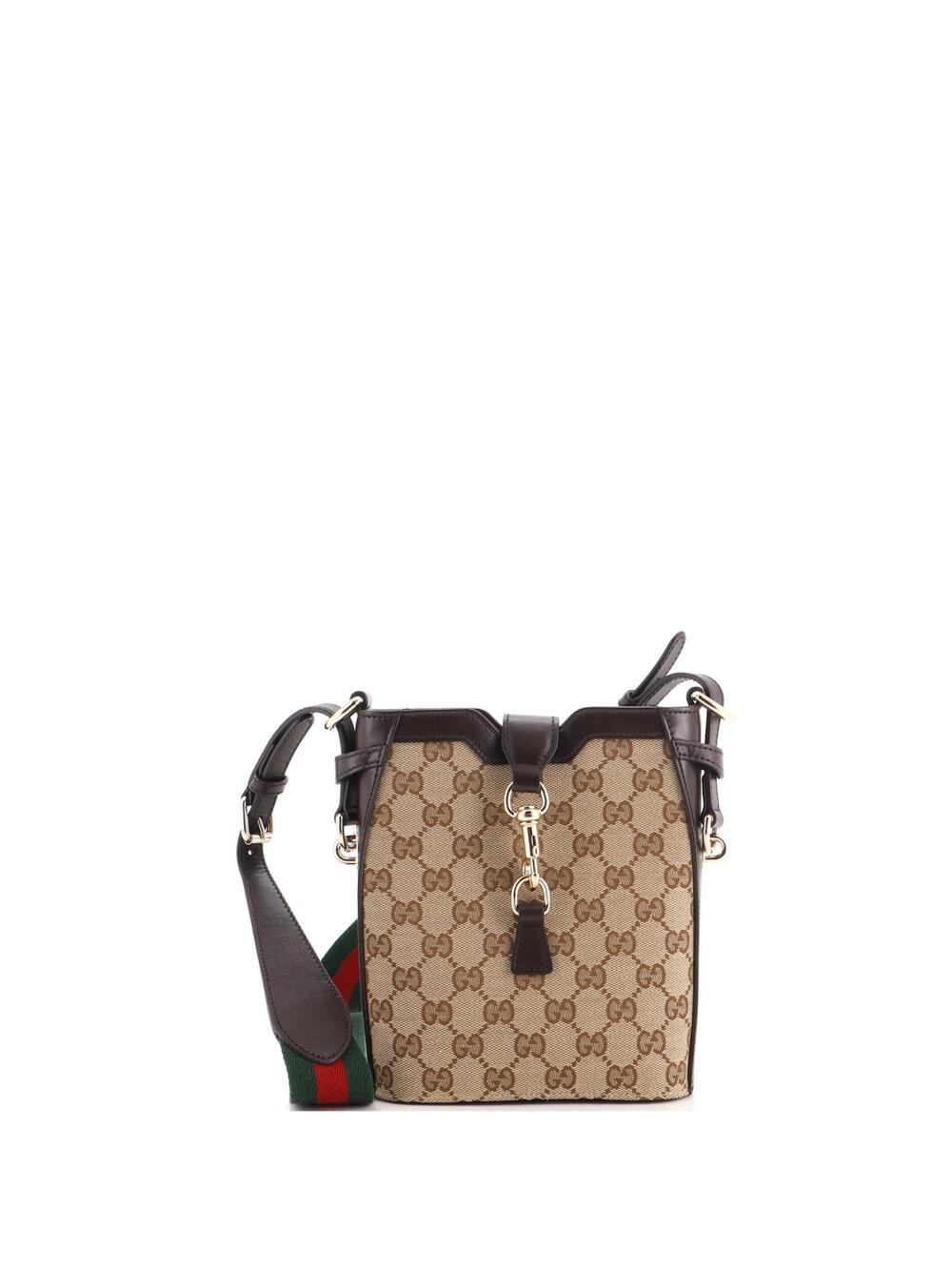 Gucci Bucket Bag Gg Canvas With Leather #366586G14B